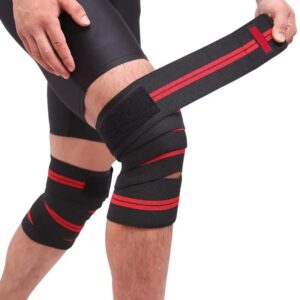 Sports Elastic Bandage Knee Pads – Compression Leg Protectors for Squatting & Weightlifting